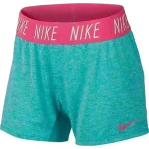 NIKE Dri-Fit Hot Pink Teal Bike Training Shorts Girls Youth Size XL